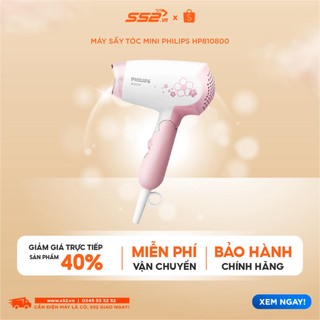 Máy Sấy Tóc Mini Philips HP810800 Máy Xấy Tóc Cầm Tay 1000W 2 Chế Độ Sấy Duy Trì Độ Ẩm Bảo Vệ Tóc - Bảo Hành Chính Hãng