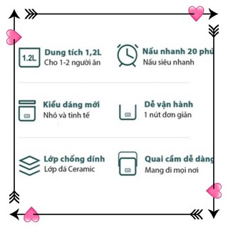 BJPKPK Nồi Cơm Điện mini Đa Chức Năng 0.8L (Nấu Cơm, Cơm, Đậu Cơm, Đồ Hấp, Nồi Cơm Nâu)