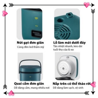 BJPKPK Nồi Cơm Điện mini Đa Chức Năng 0.8L (Nấu Cơm, Cơm, Đậu Cơm, Đồ Hấp, Nồi Cơm Nâu)