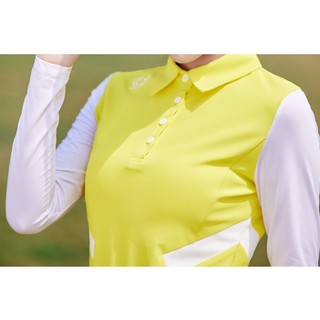 Bộ áo váy golf nữ vàng