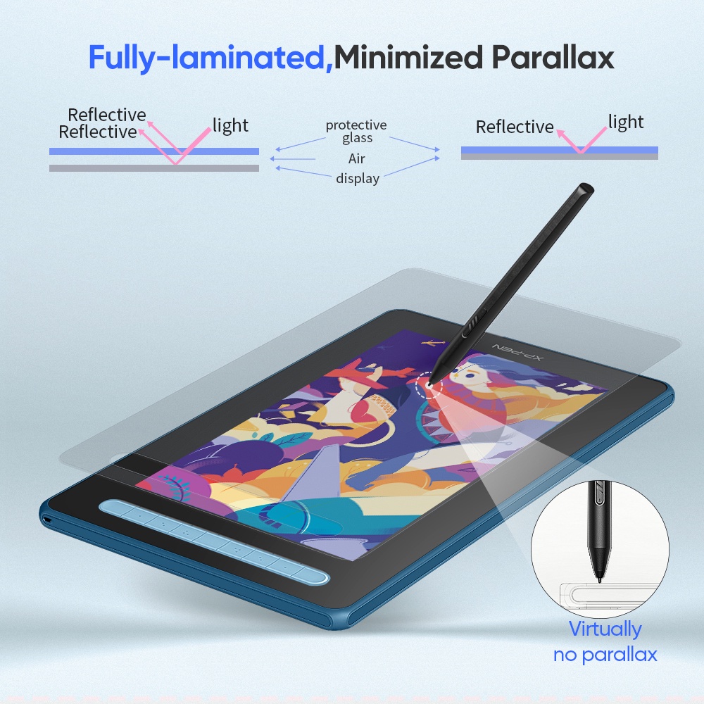 Bảng vẽ điện tử XPPen Artist 13 2nd cán mỏng hoàn toàn hỗ trợ thiết bị Android có chức năng nghiêng với bút X3