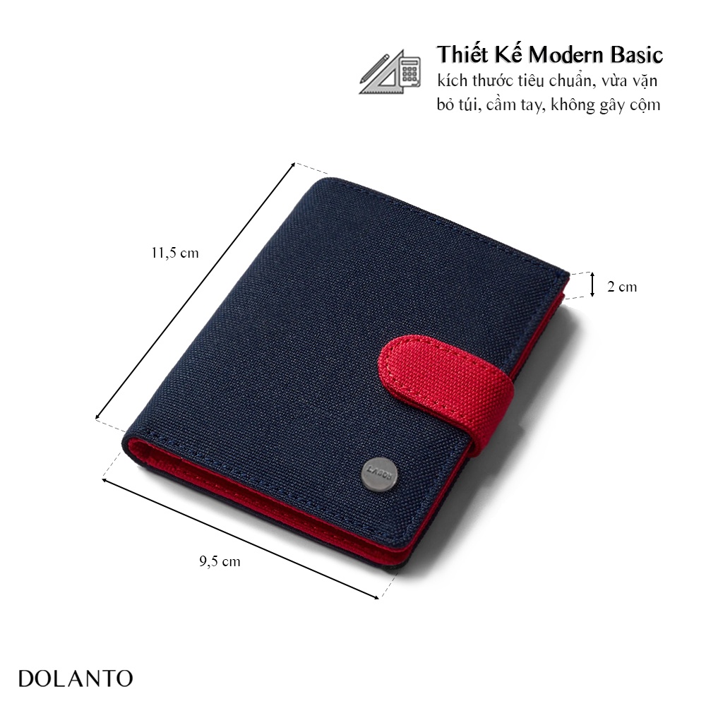 Ví DOLANTO BRAND® Button Wallet - Đứng