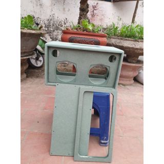 Box thô khoét sẵn loa BB2 và cộng hưởng BB2  kt 35x195x185 gỗ 9mm xanh đã bo cạnh trà mịn treble BMW