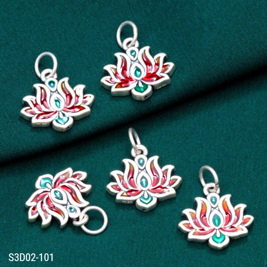 Charm bạc đài sen si sơn (S3D0002)