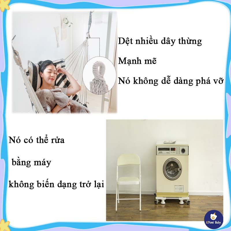Xích đu ghế võng treo trong nhà và ngoài trời đu dày hơn