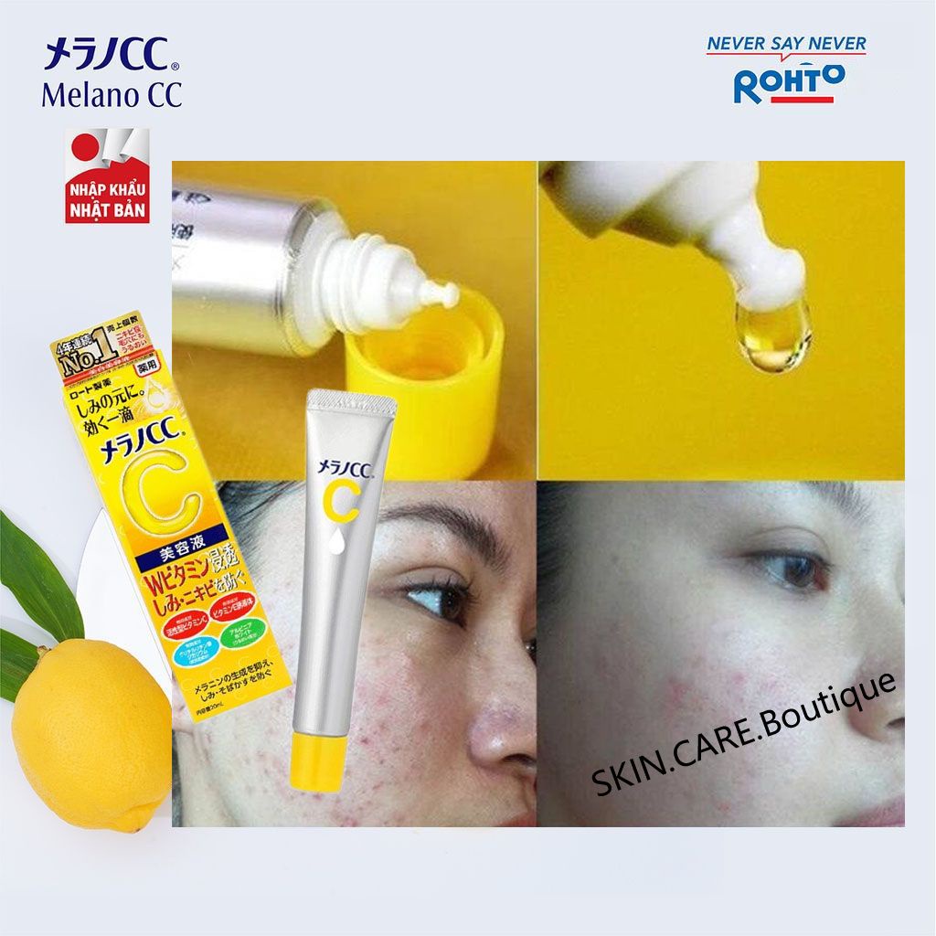 Tinh chất dưỡng trắng da chống thâm nám Melano CC Whitening Essence 20ml SERUM VITAMIN C ROHTO MELANO CC