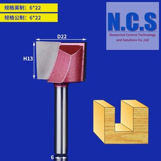 Huhao - Dao phay gỗ CNC lấy nền 6x22mm, soi mặt bàn