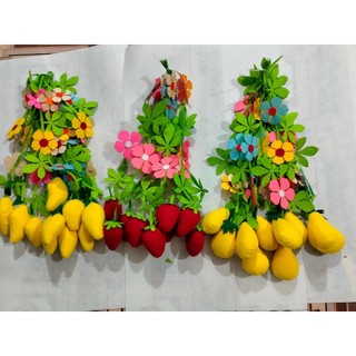 Đồ mầm non - Rèm rau củ nỉ trang trí phòng mầm non cho bé