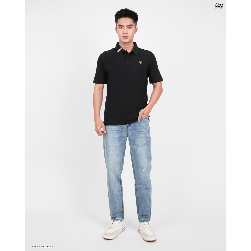 Quần jean nam ông đứng slimfit thương hiệu 360 Boutique màu jeans xanh denim chất liệu bò cao cấp - QJDOL324