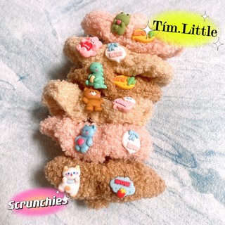 [Tím.Little] CỘT TÓC VẢI SCRUNCHIES CHARM DỄ THƯƠNG, DÂY BUỘC TÓC VẢI THỜI TRANG