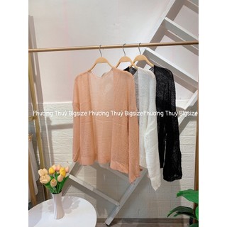 [DT Bigsize] Áo khoác Cadigan len mỏng Bigsize không nút freesize 60-90kg