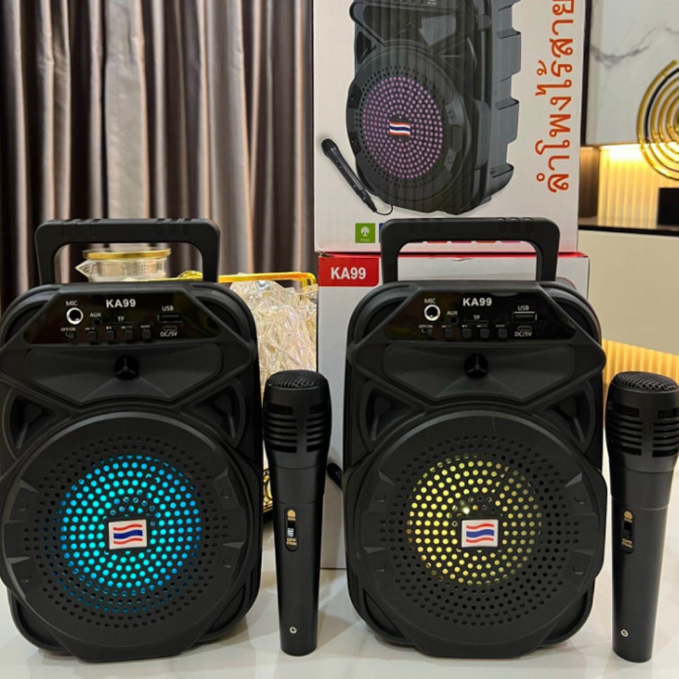 Loa bluetooth karaoke mini Lz4107 - Micro karaoke bluetooth không dây âm thanh chuẩn speaker có đèn led [TẶNG KÈM 1 MÍC]