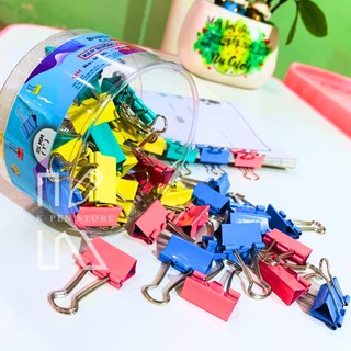 Lon 48 cái kẹp bướm màu Gstar 25mm kẹp giấy, kẹp tài liệu văn phòng