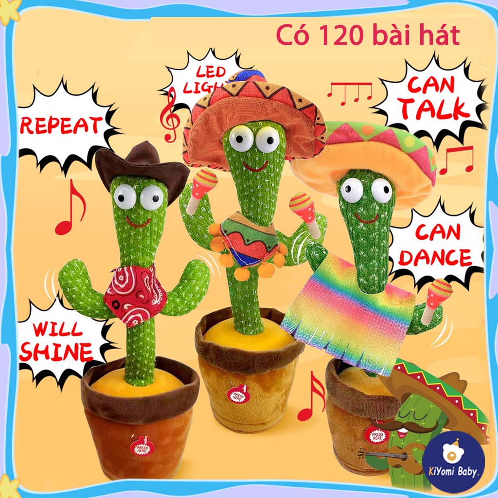 120 bài hát xương rồng nhảy múa Tik Tok đồ chơi nói chuyện ghi âm đồ chơi ánh sáng