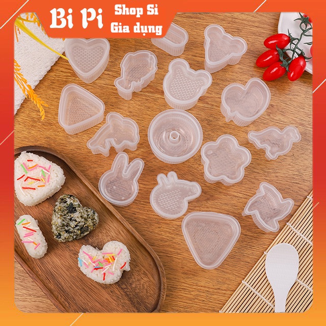 Khuôn làm cơm Tạo Hình Bento, khuôn ép cơm Onigiri phong cách nhật bản kích thích cho bé ăn ngon