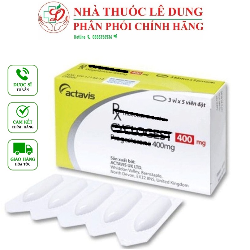 400mg-Progesterone. (Cyclogest)