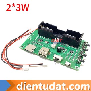 Mạch Khuếch Đại Âm Thanh Bluetooth - USB - Thẻ Nhớ 2*3W PAM8403 Tích Hợp Đế Pin 18650 - A150