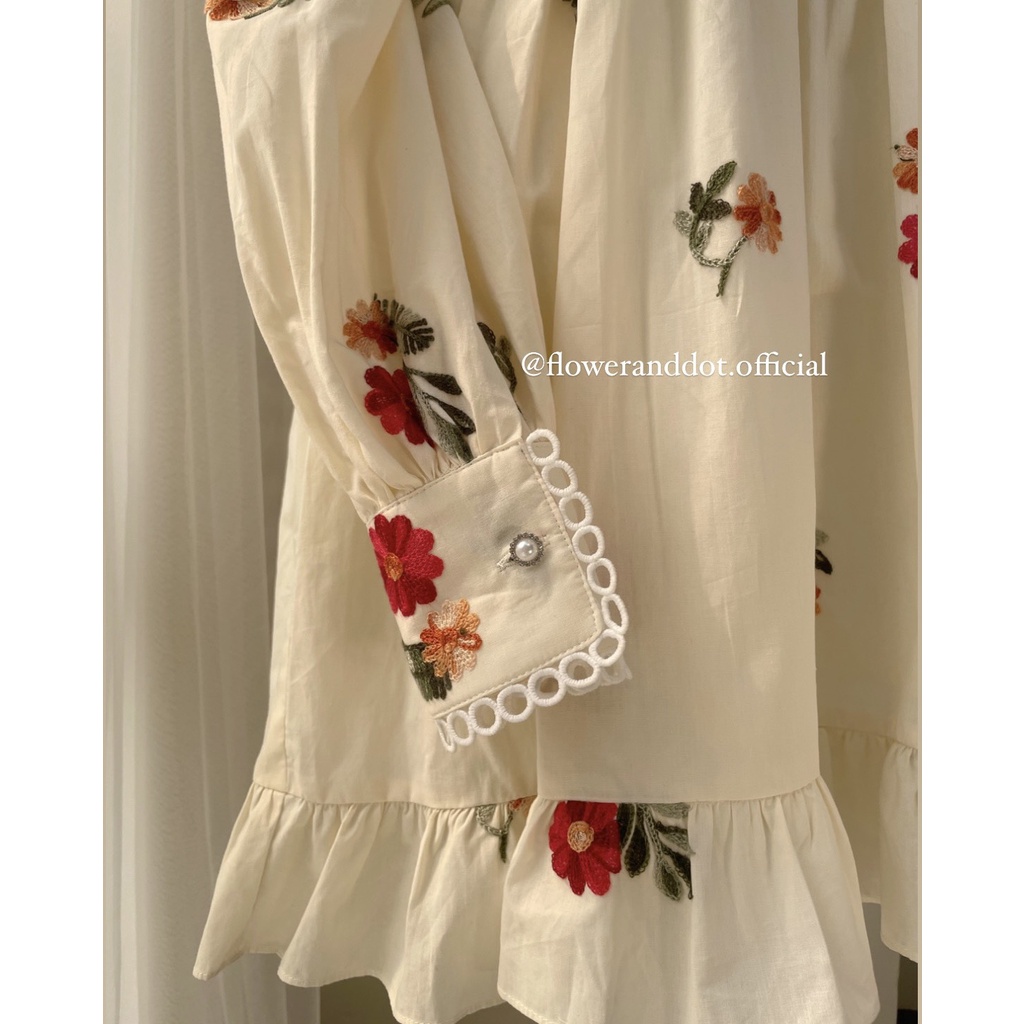 Đầm Balloon mini dáng babydoll, đầm công chúa - Flower & Dot