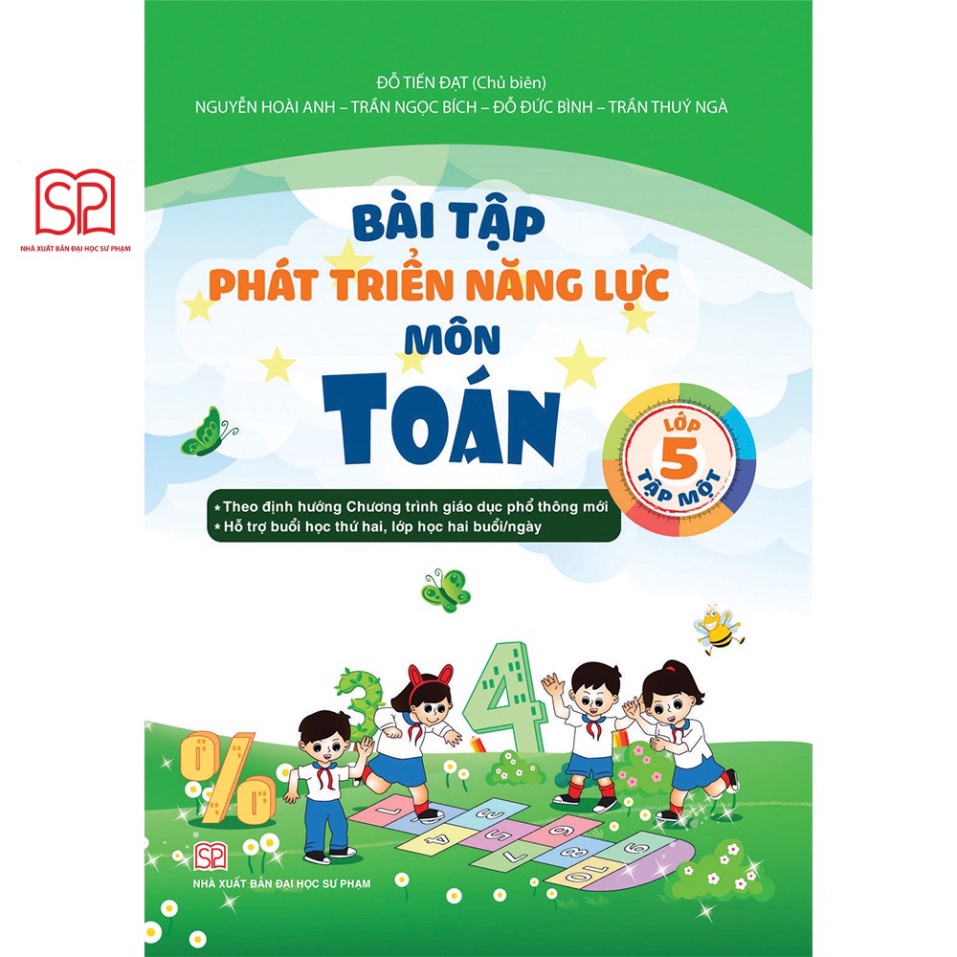 Sách - Combo 4 cuốn Bài tập phát triển năng lực Lớp 5 môn Toán, Tiếng Việt tập 1,2 - NXB Đại học Sư Phạm