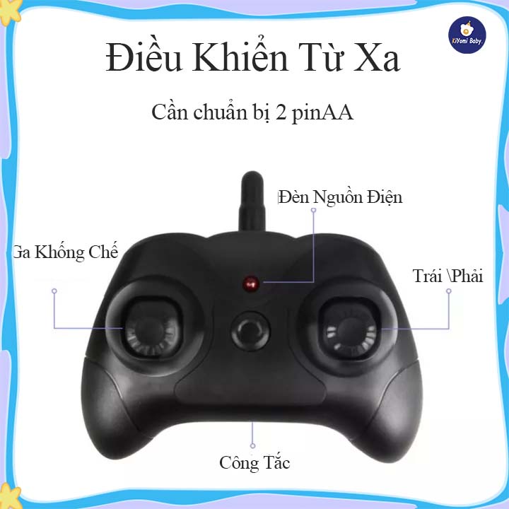 Máy bay điều khiển từ xa đèn đôi màu 2.4G không dây