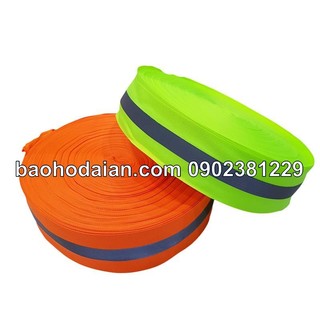 Dây phản quang vải cảnh báo, may lên áo bảo hộ