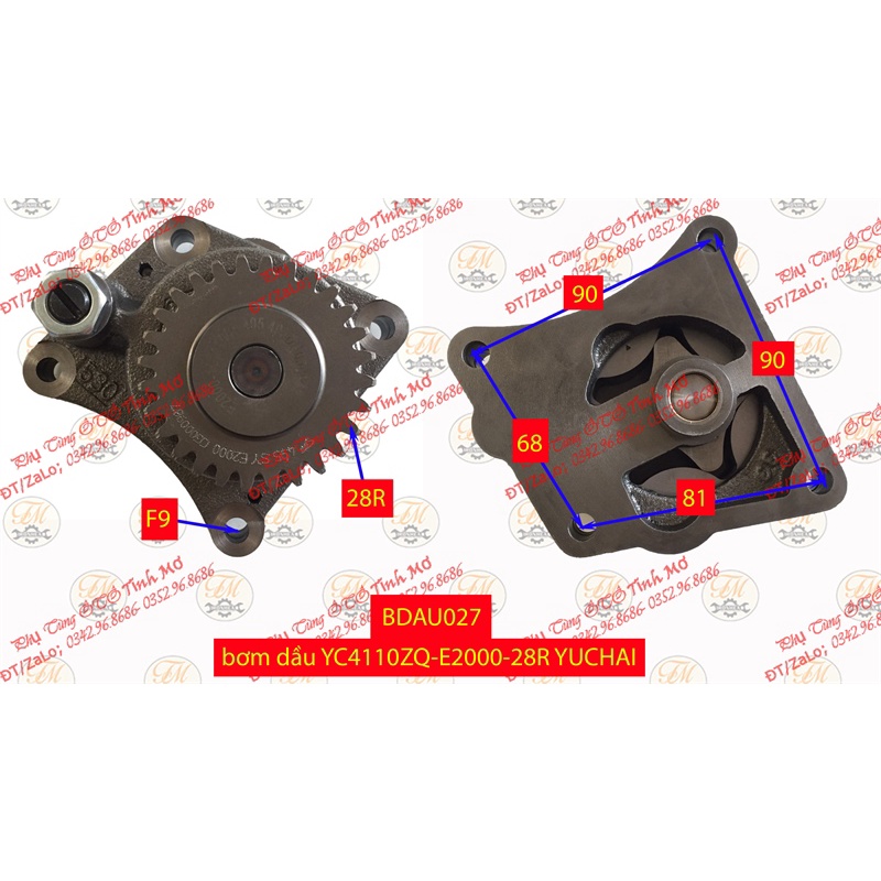 bơm dầu YC4110ZQ-E2000-28R YUCHAI
