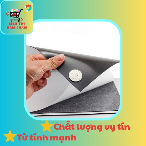 Nam châm lá A4 có keo dán tiện ích dày 0.5mm