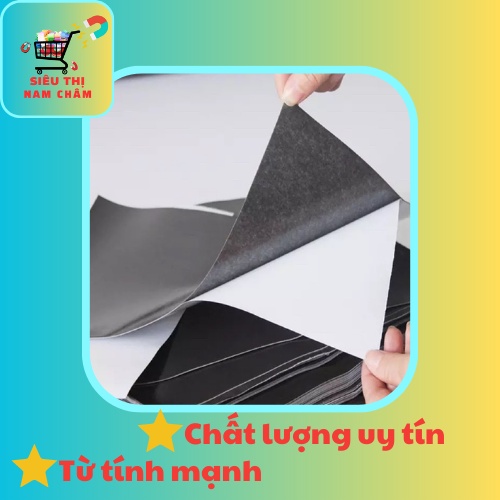Nam châm lá A4 có keo dán tiện ích dày 0.5mm
