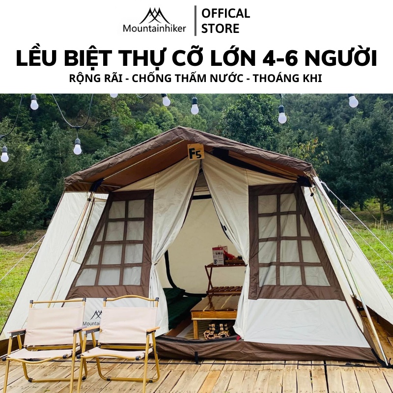 Lều Biệt Thự Mountainhiker | Lều Ngôi Nhà Glamping Village Dành cho 4-6 người | Du lịch Camping Cắm trại