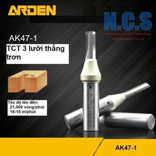 Arden ak47-1 - mũi dao phay gỗ cnc 6.0mm, 3 lưỡi thẳng trơn tct