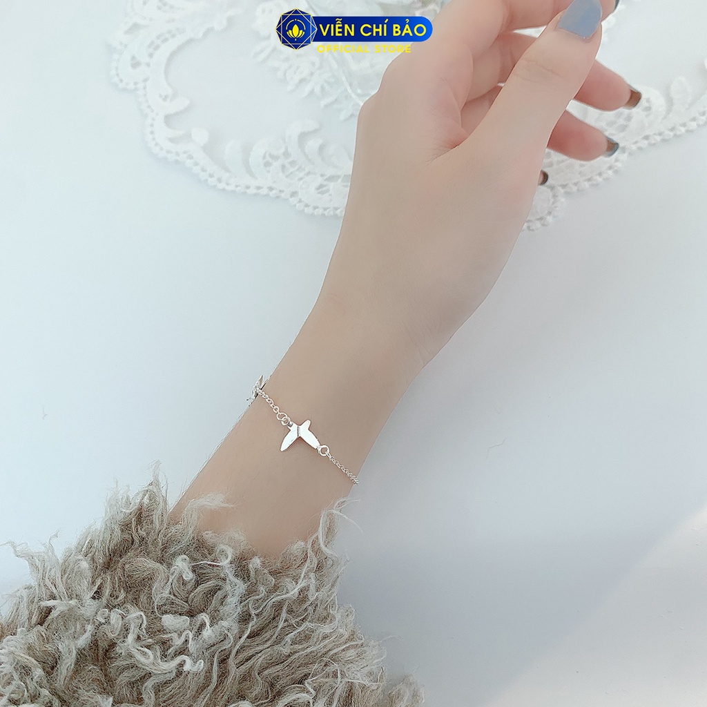 Lắc tay nữ hai cánh bướm chất liệu bạc 925 thời trang phụ kiện trang sức nữ Viễn Chí Bảo L400708X