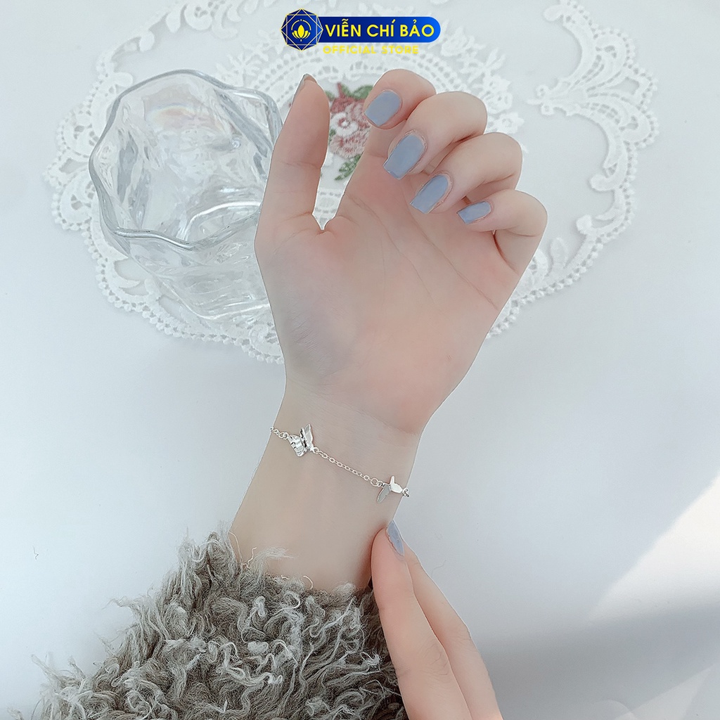 Lắc tay nữ hai cánh bướm chất liệu bạc 925 thời trang phụ kiện trang sức nữ Viễn Chí Bảo L400708X