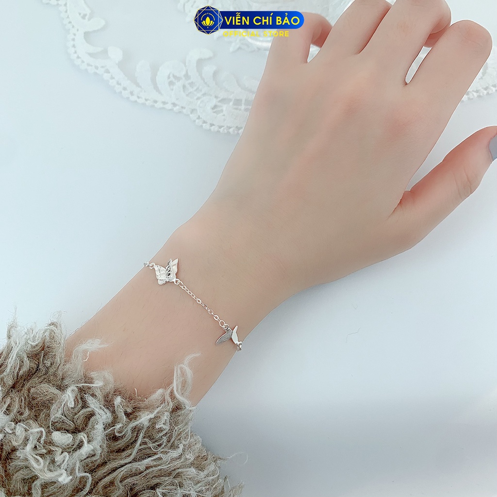 Lắc tay nữ hai cánh bướm chất liệu bạc 925 thời trang phụ kiện trang sức nữ Viễn Chí Bảo L400708X