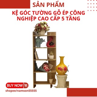 Kệ Góc Tường Gỗ Ép Công nghiệp Cao Cấp Bền Đẹp 5 Tầng kê sách