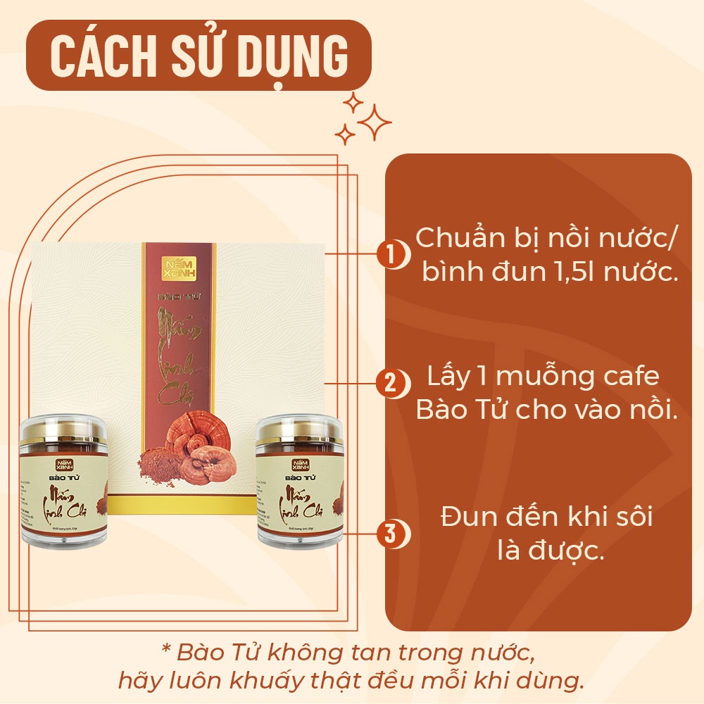 Hộp 2 Hũ Bào Tử Nấm Linh Chi Đỏ Làm Quà Biếu Tặng Cho Sức Khỏe - Nông Trại Nấm Xanh