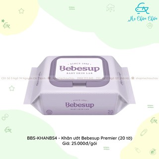 Khăn Ướt Bebesup Sensitive Có Nắp (80 Tờ/Bịch)