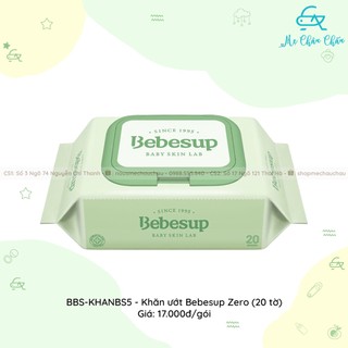 Khăn Ướt Bebesup Sensitive Có Nắp (80 Tờ/Bịch)