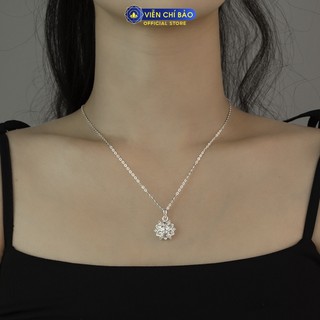 Dây chuyền bạc nữ hình Hoa sen chất liệu bạc 925 thời trang phụ kiện trang sức Viễn Chí Bảo D400772