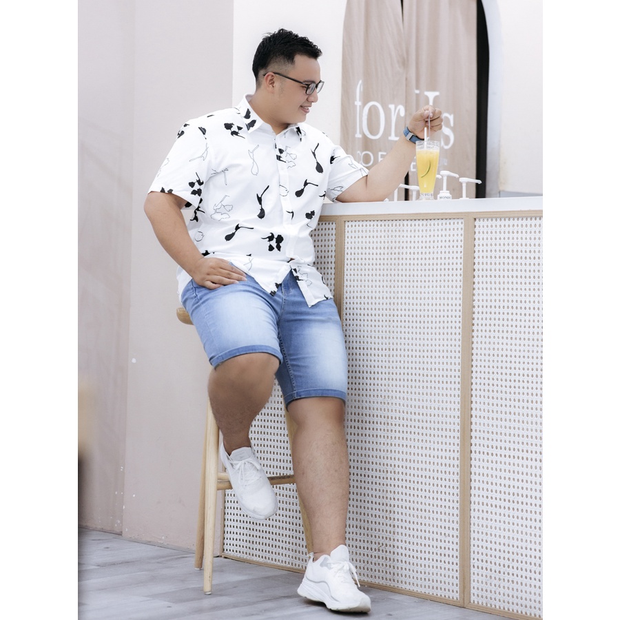 Quần Sooc Jean Big Size Nam 80-140kg AKYOO 5 Mẫu - Chất Jean Mền Mại Co Giãn 04 Chiều Size Đại Cho BigSize Việt