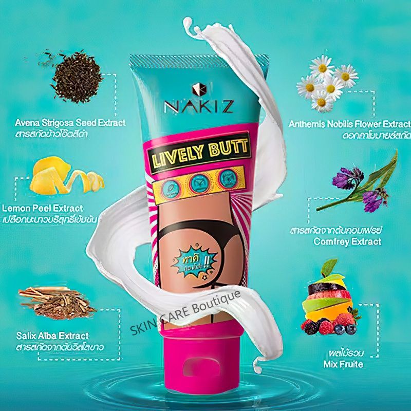 NAKIZ LIVELY BUTT 〡 Kem thoa thâm, mụn Mông, Bẹn, Nách, Lưng, Nhũ hoa, Cùi chỏ, Đầu gối .... Thái Lan | BigBuy360 - bigbuy360.vn