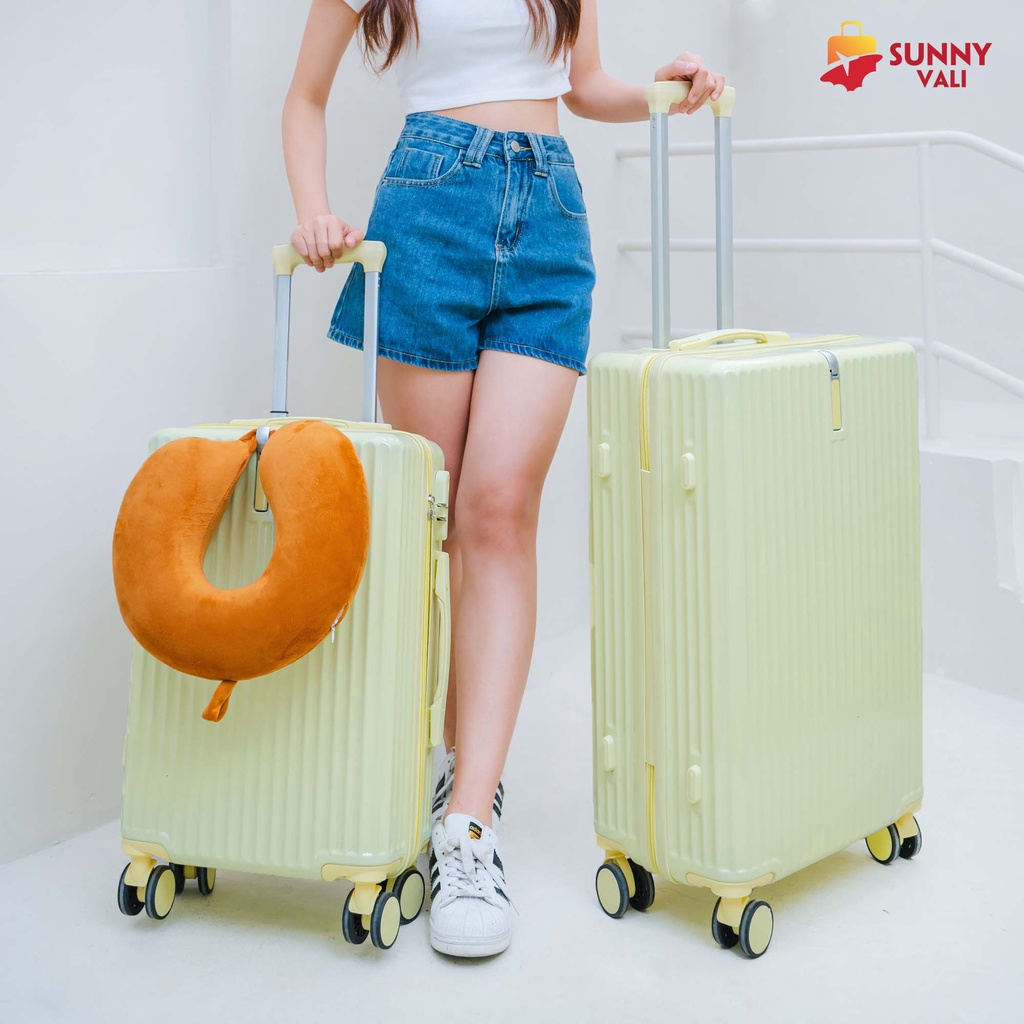 Vali SUNNY SV09 - Vali du lịch, vali khóa kéo thời trang nhựa PC + ABS bảo hành 5 năm