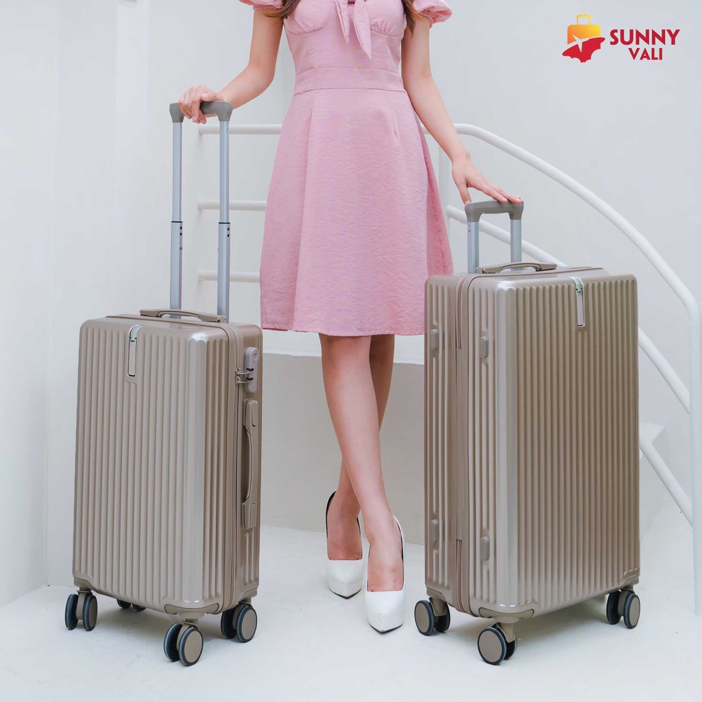 Vali SUNNY SV09 - Vali du lịch, vali khóa kéo thời trang nhựa PC + ABS bảo hành 5 năm