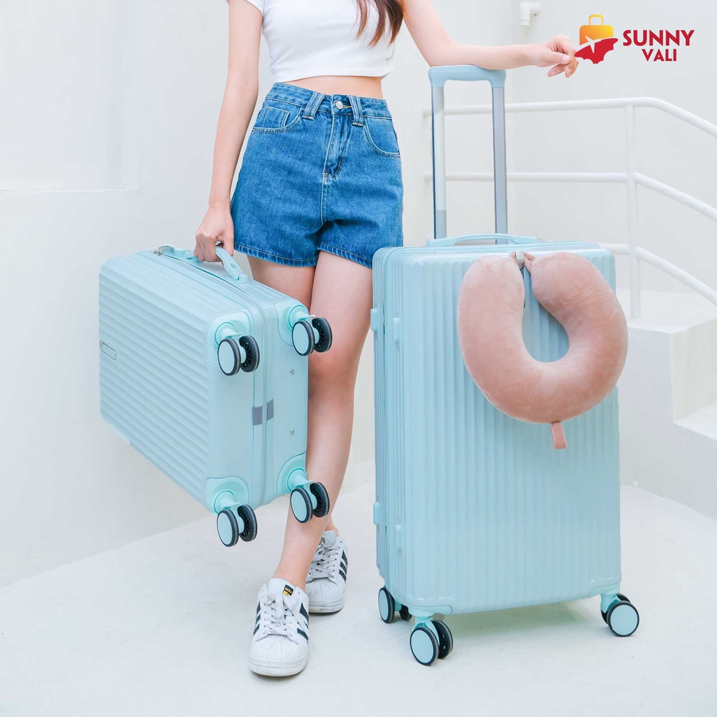 Vali SUNNY SV09 - Vali du lịch, vali khóa kéo thời trang nhựa PC + ABS bảo hành 5 năm