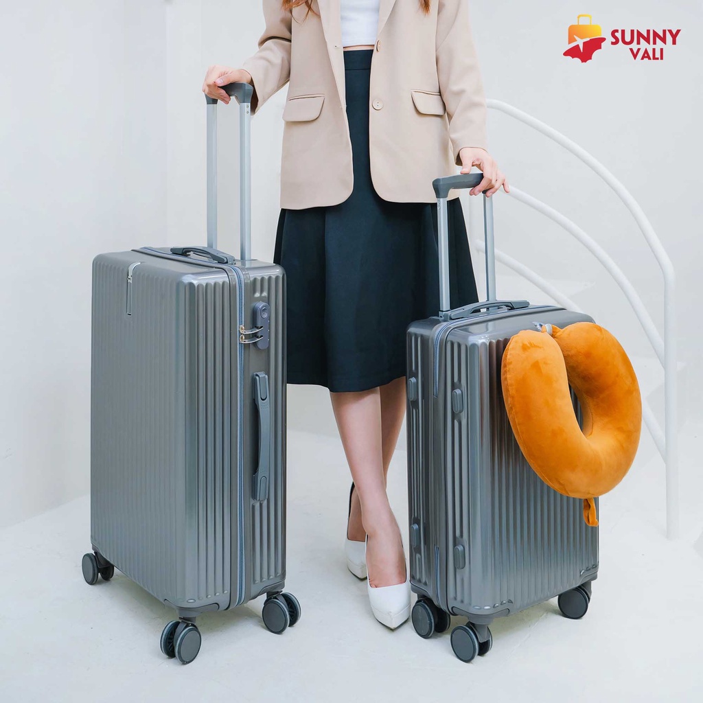 Vali SUNNY SV09 - Vali du lịch, vali khóa kéo thời trang nhựa PC + ABS bảo hành 5 năm