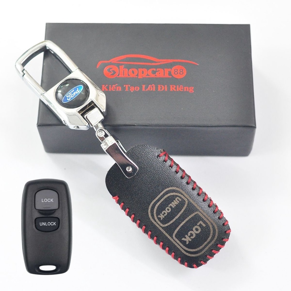 Bao Da chìa khoá xe Ford Everest 2006-2016. Da bò thật nhiều màu sắc. mẫu chuẩn như hình.