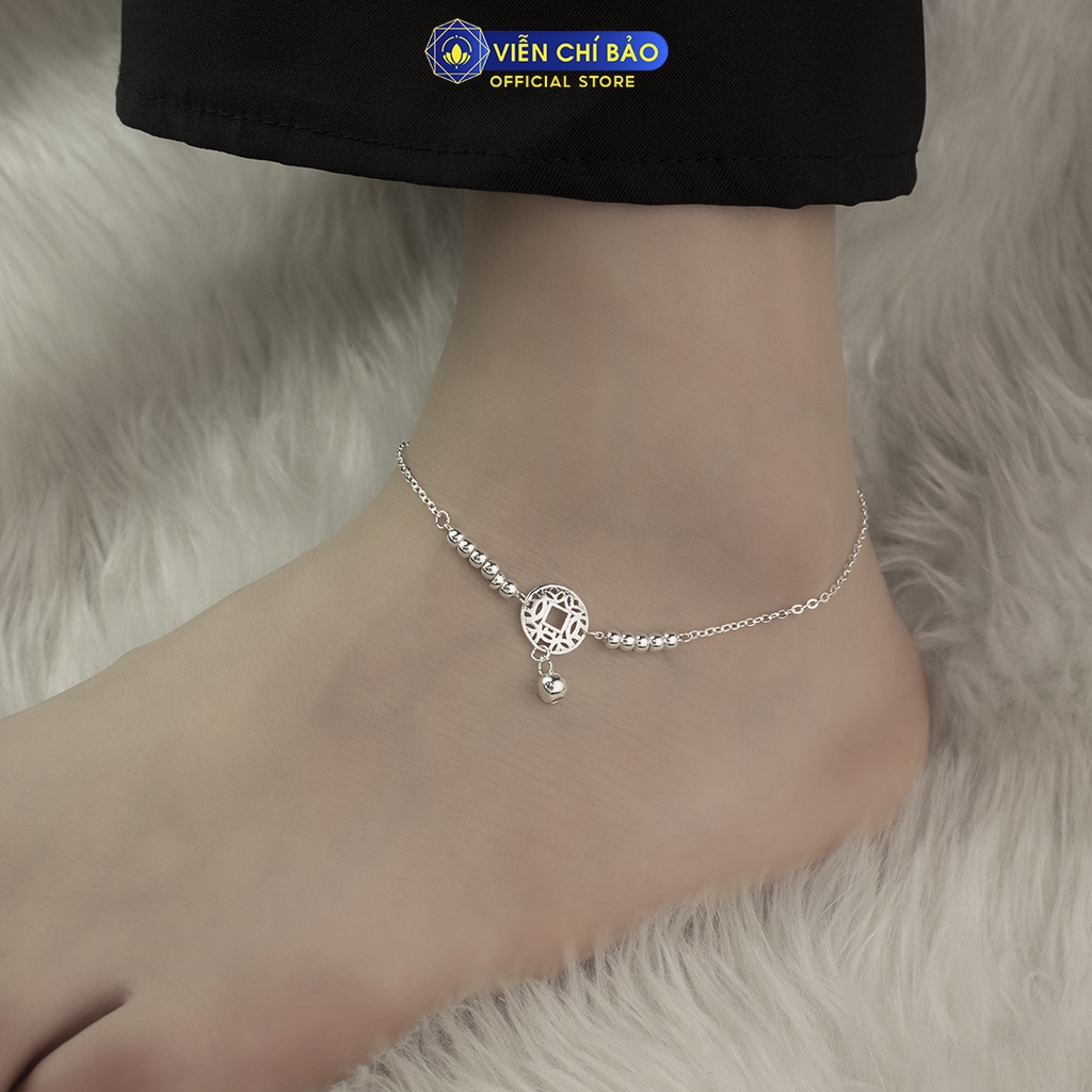 Lắc chân bạc nữ kim tiền chất liệu bạc 925 thời trang phụ kiện trang sức nữ thương hiệu Viễn Chí Bảo L500054