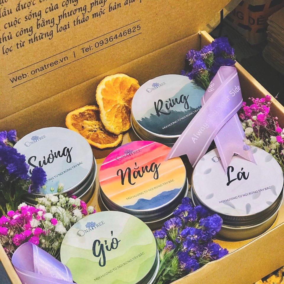 Quà Tặng Sinh Nhật Nến Thơm OnaTree Gồm 3 Nến Thơm Size 50g/70g