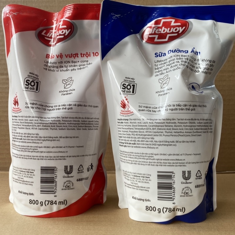 Túi Sữa Tắm Lifebuoy 800g