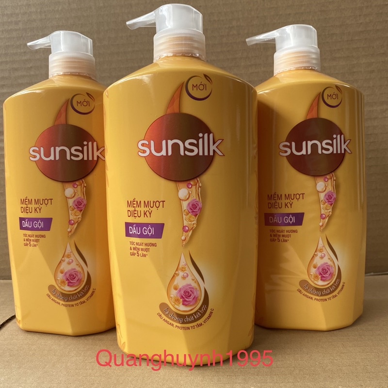 Dầu Gội Sunsilk Mềm Mượt Diệu Kỳ 900G(Mầu Vàng)