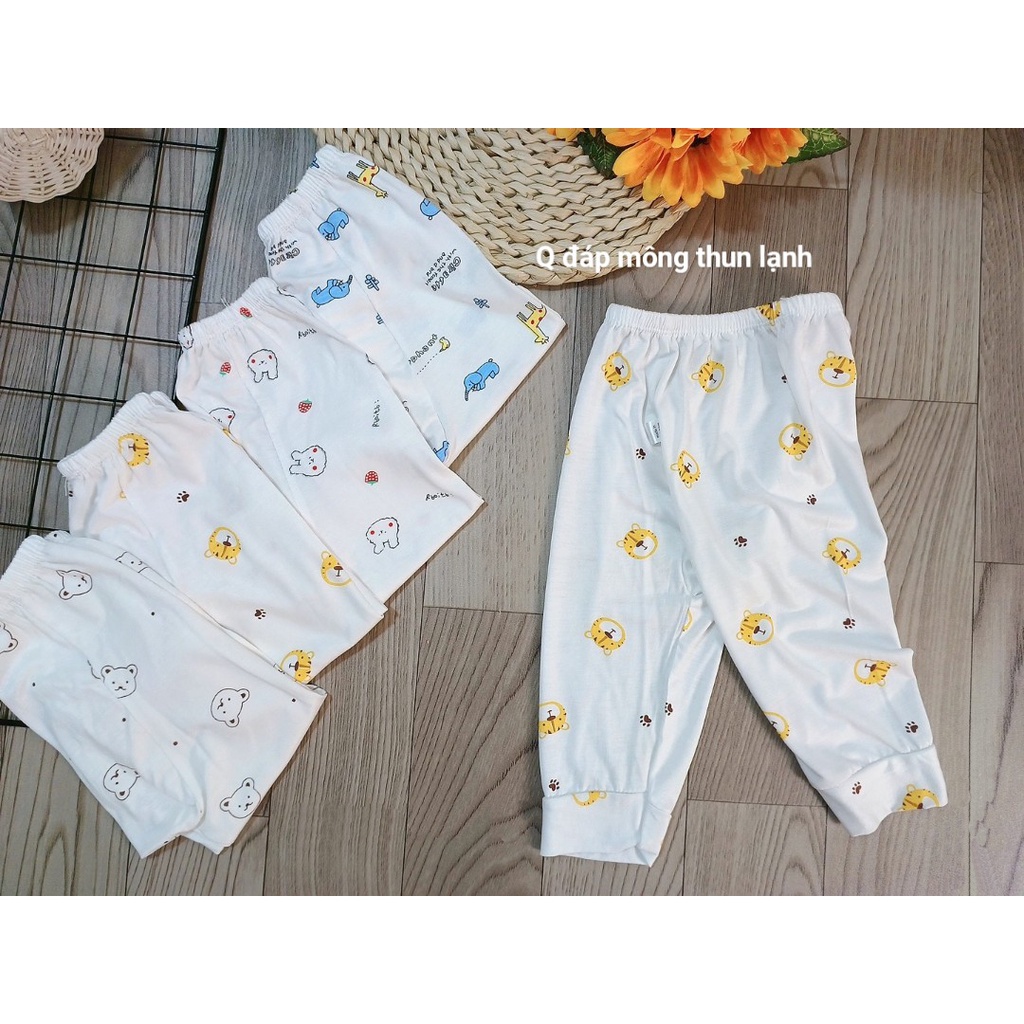 Quần Dài Sơ Sinh Thun Lạnh Quần Chục Có Đáp Đũng Đóng Bỉm Thoải Mái, Siêu Mềm, Mát Cho Bé Trai, Bé Gái Sơ Sinh QCD20